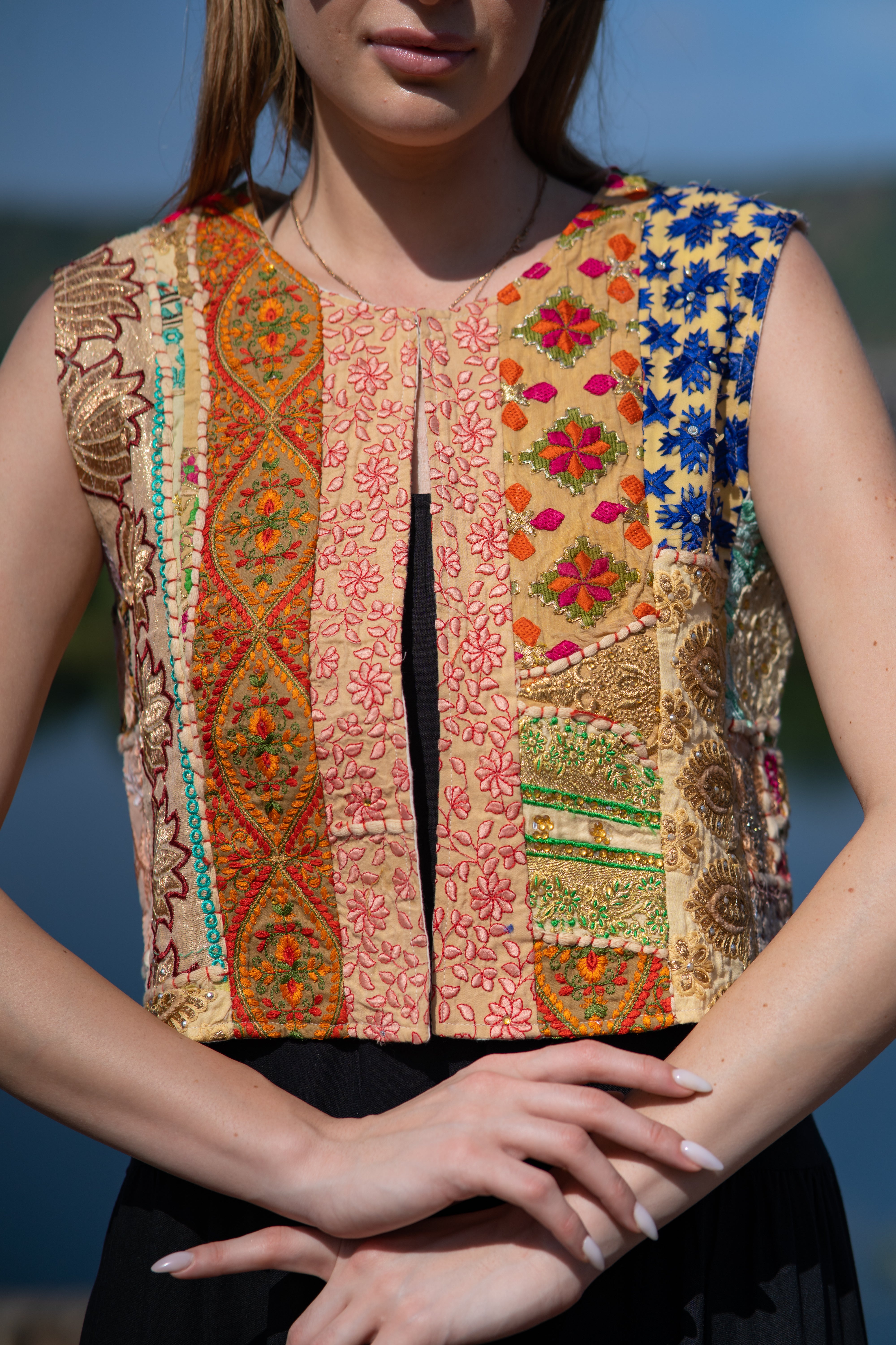 Bohemian handcrafted Assorted patchwork Vest