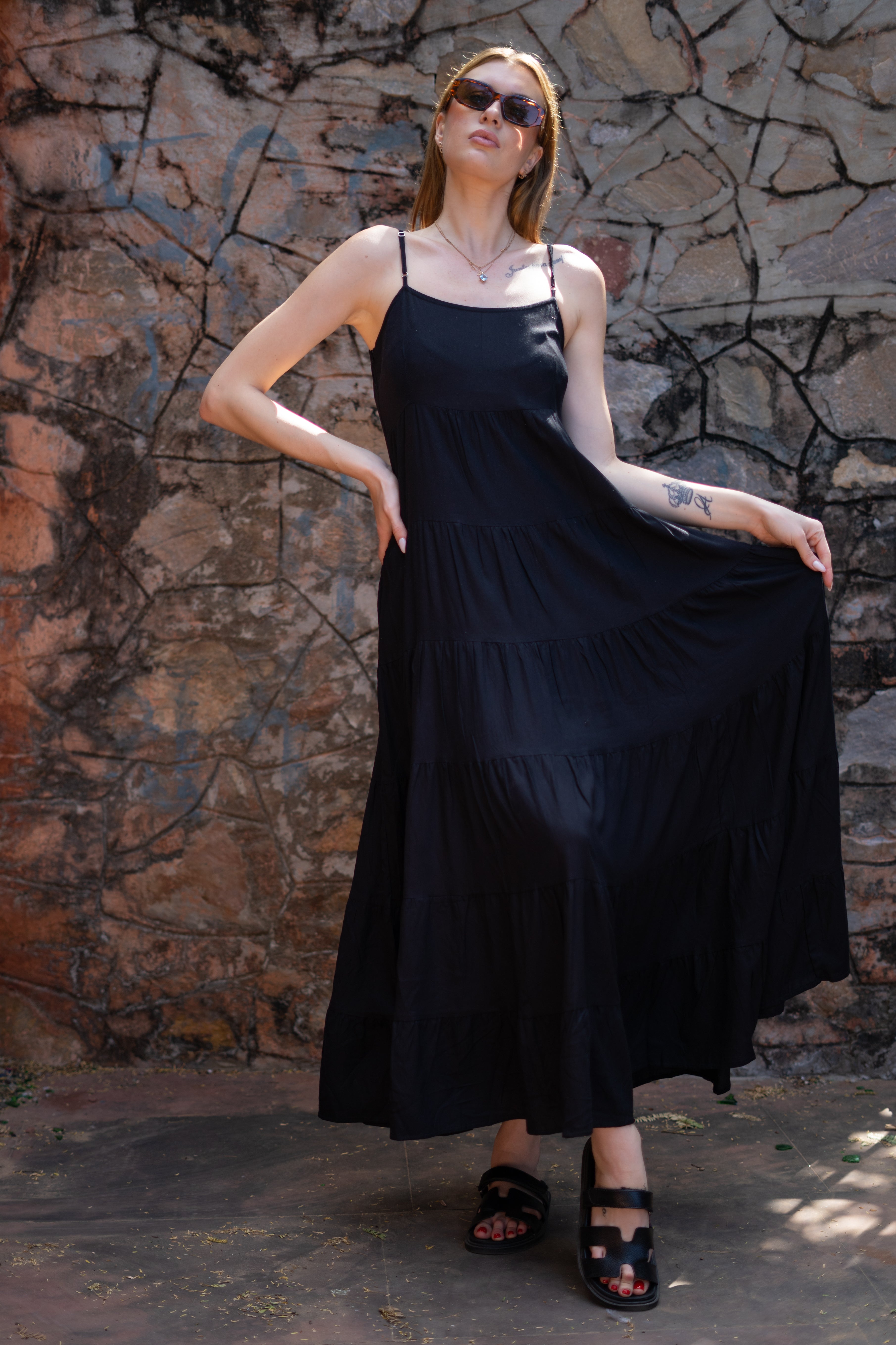 Stylish Black Long Dress