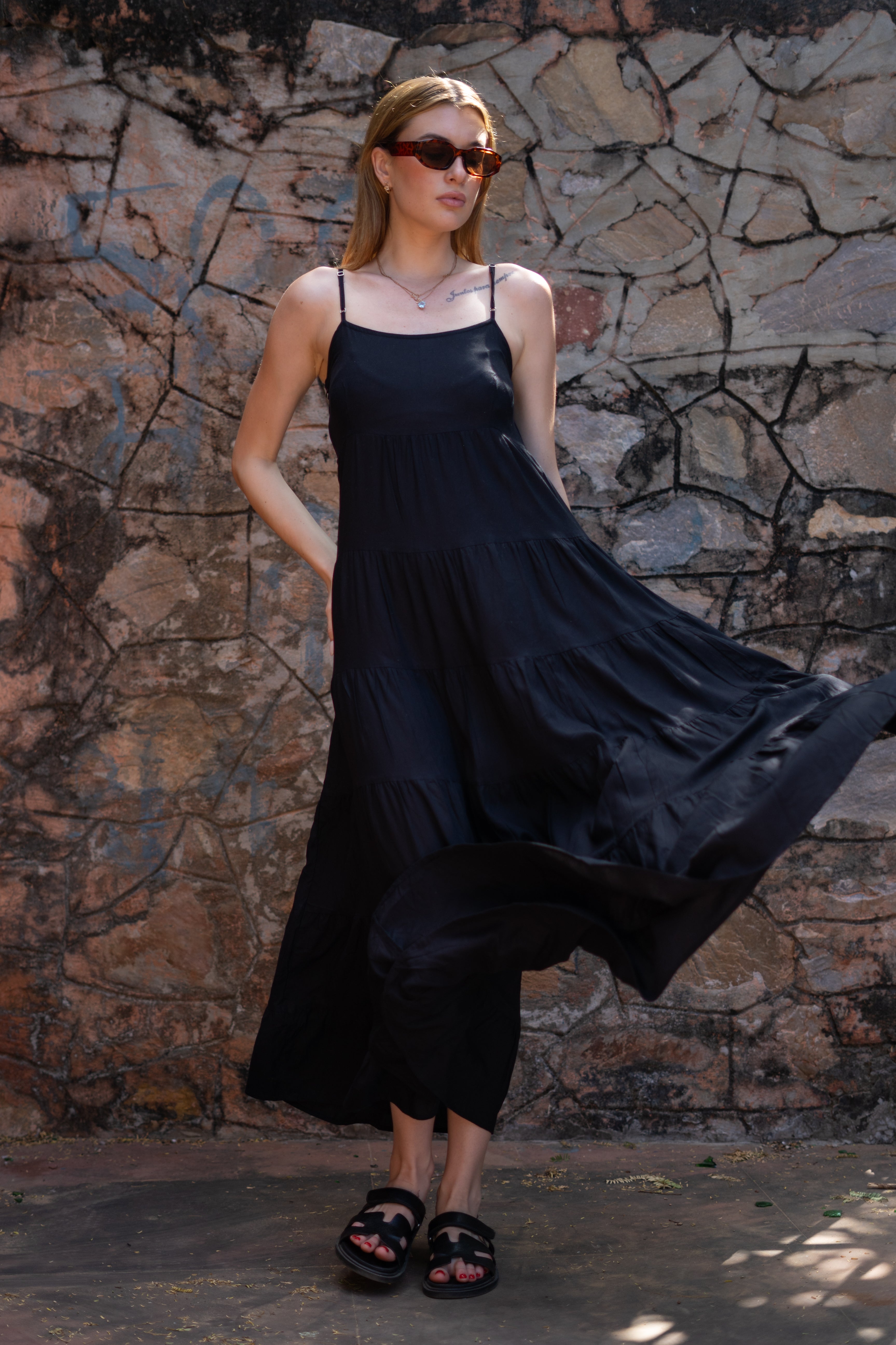 Stylish Black Long Dress