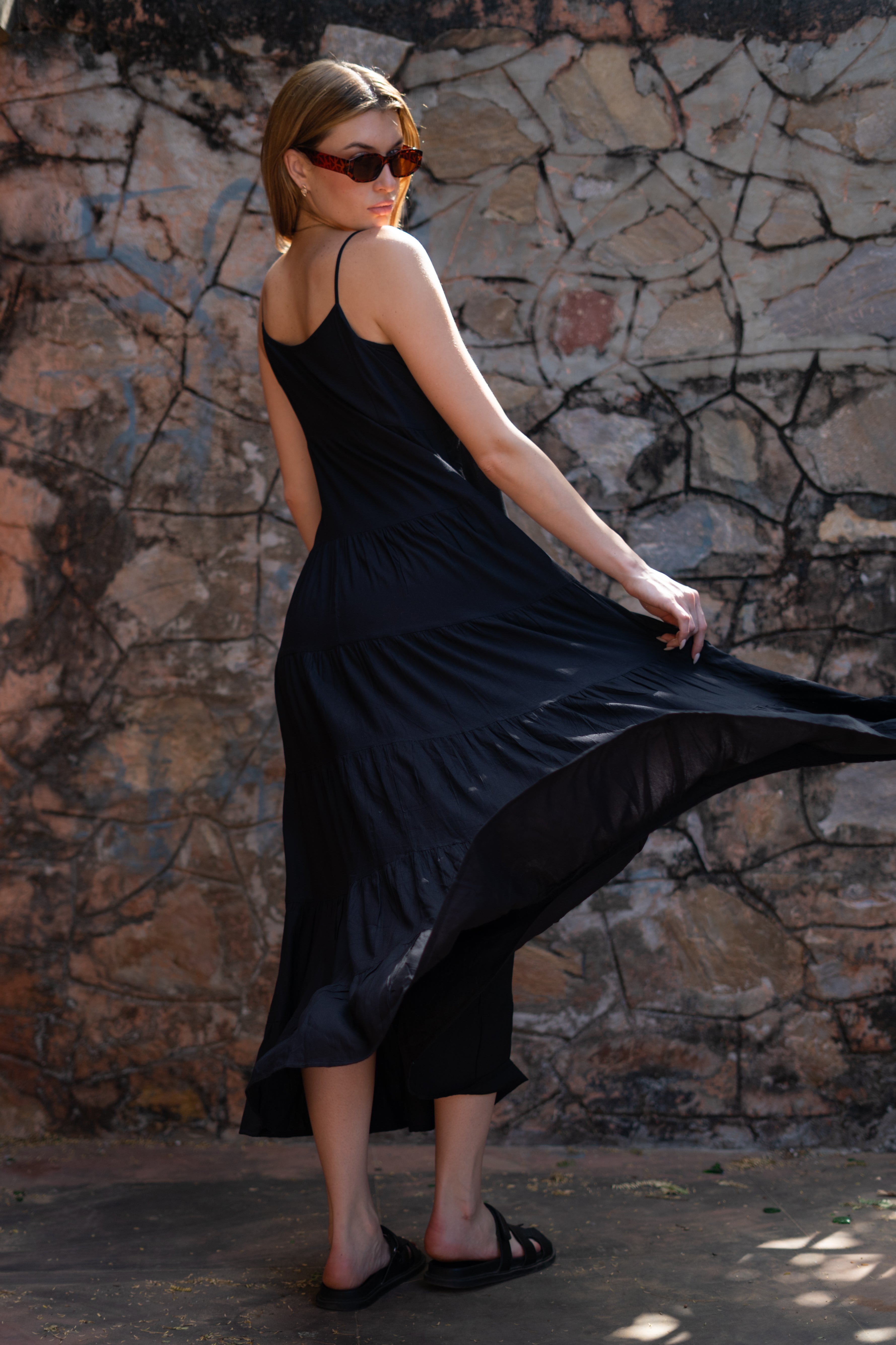 Stylish Black Long Dress