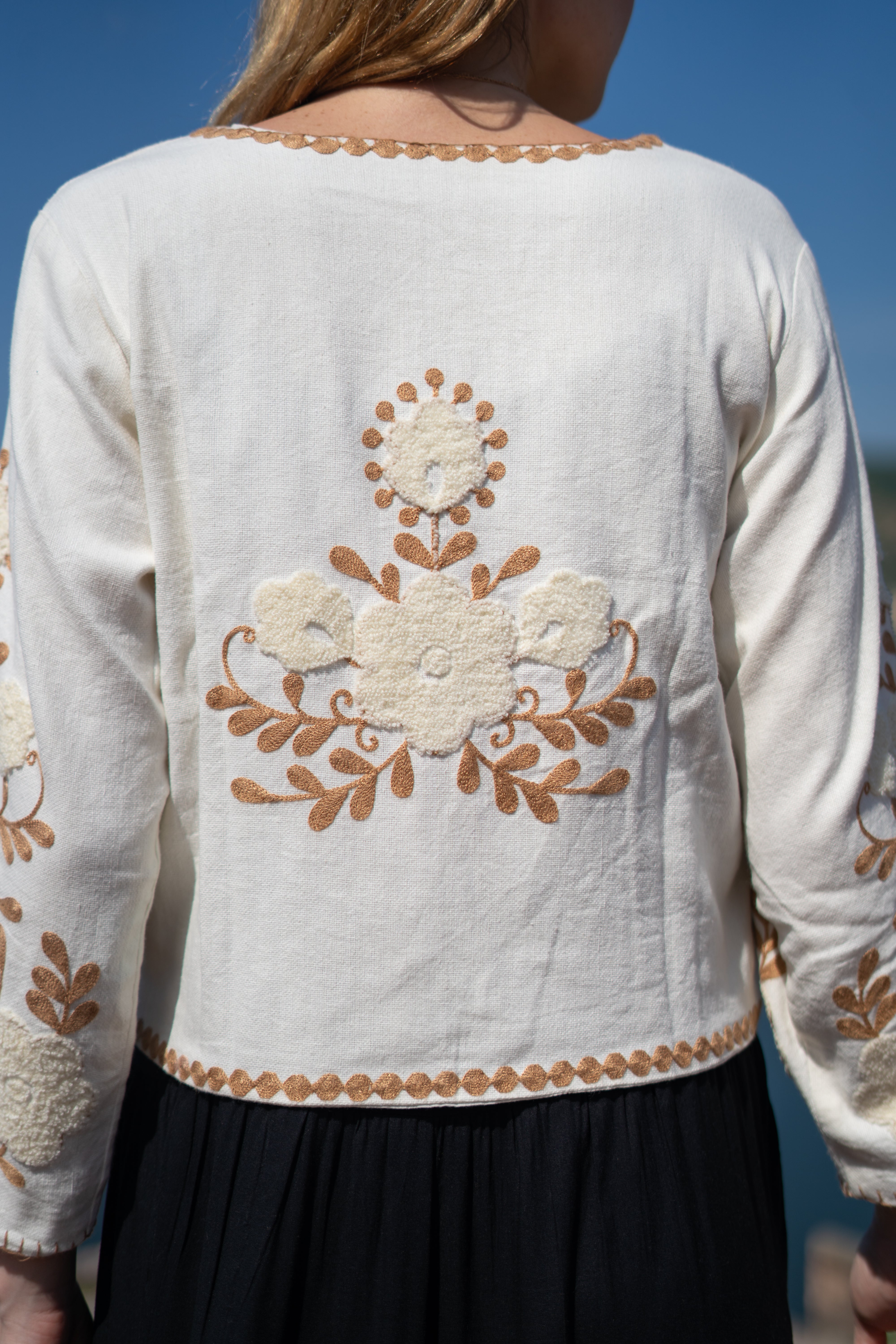 Boho Chic Handloom Embroidery Jacket