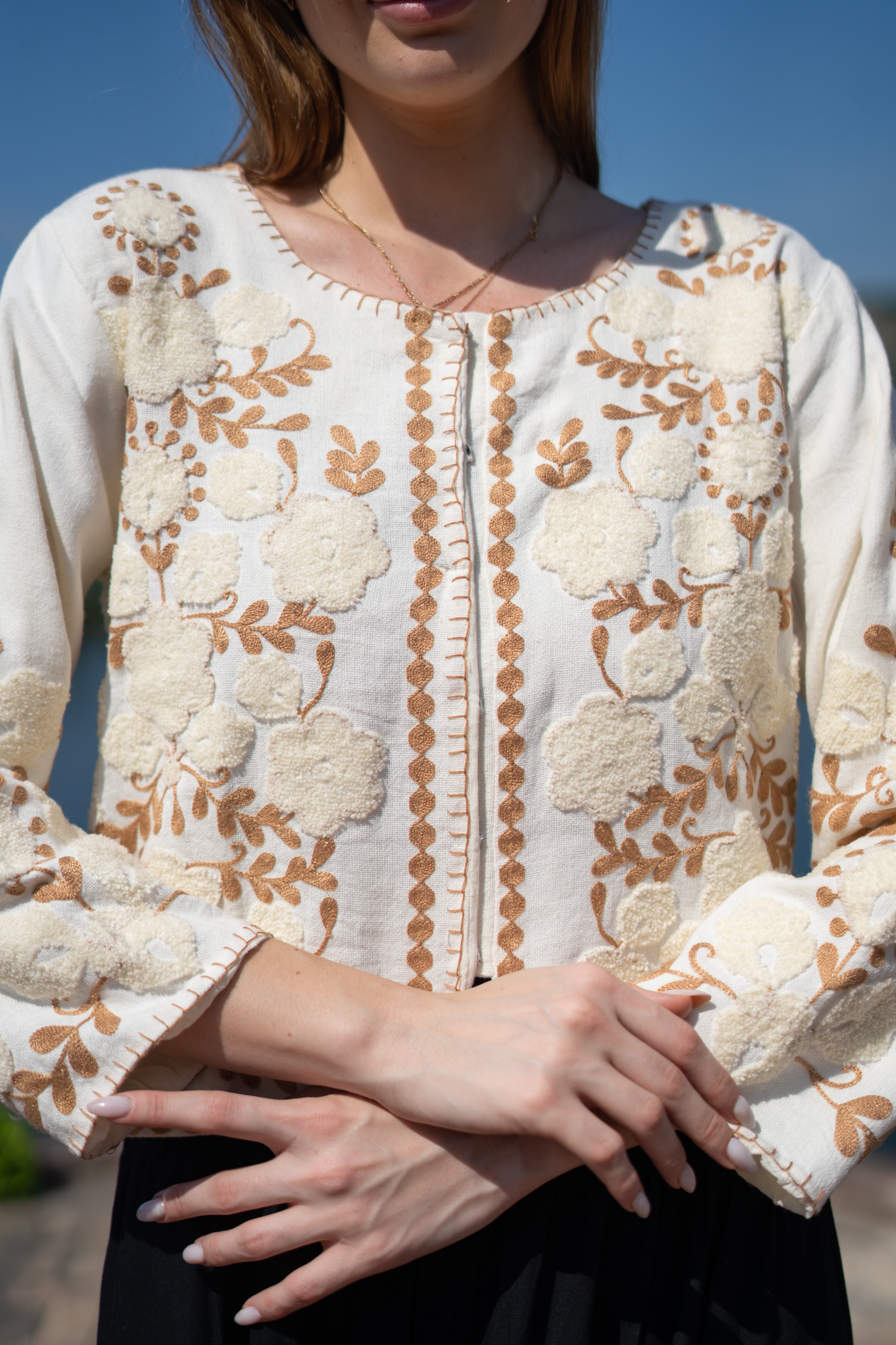 Boho Chic Handloom Embroidery Jacket