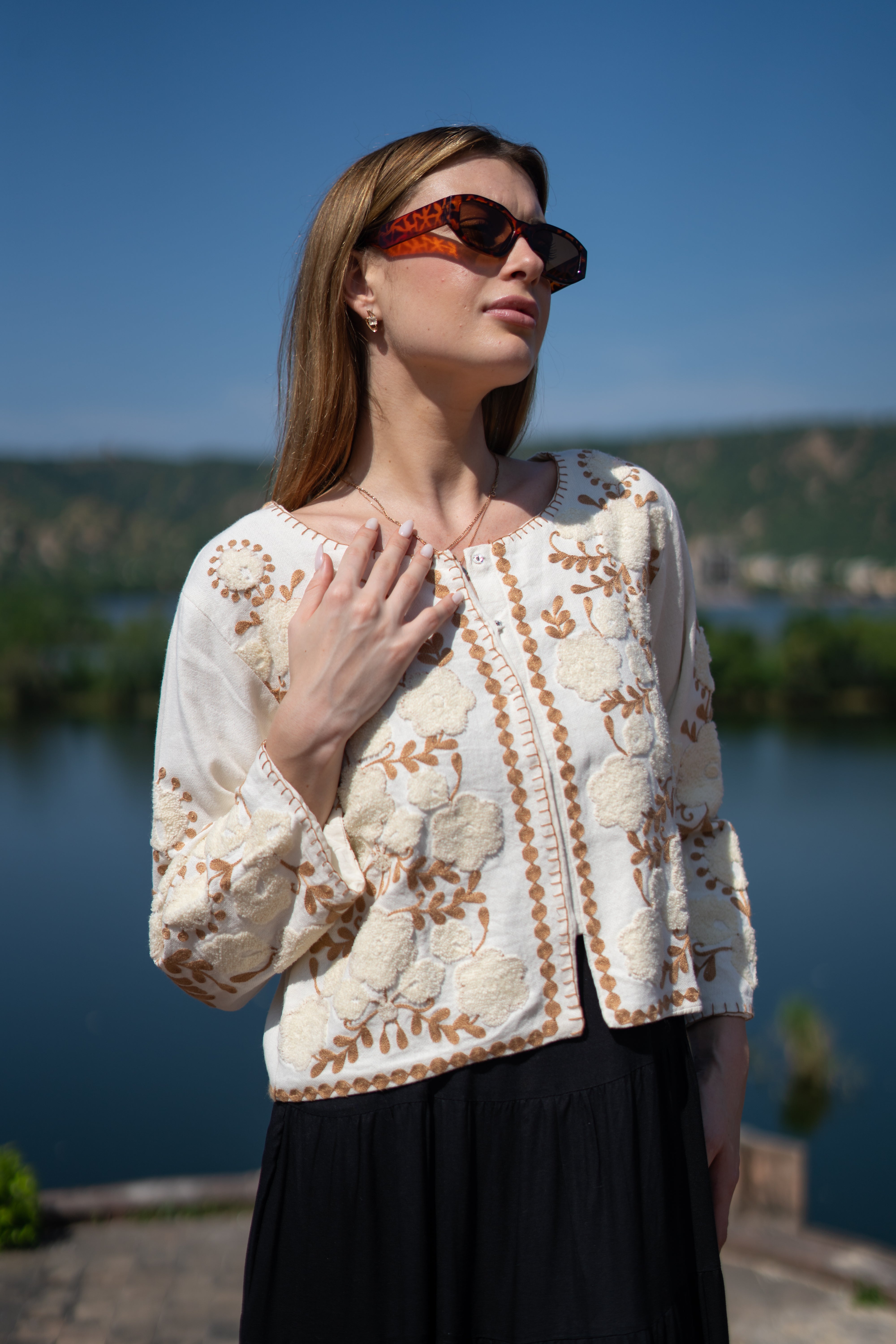 Boho Chic Handloom Embroidery Jacket