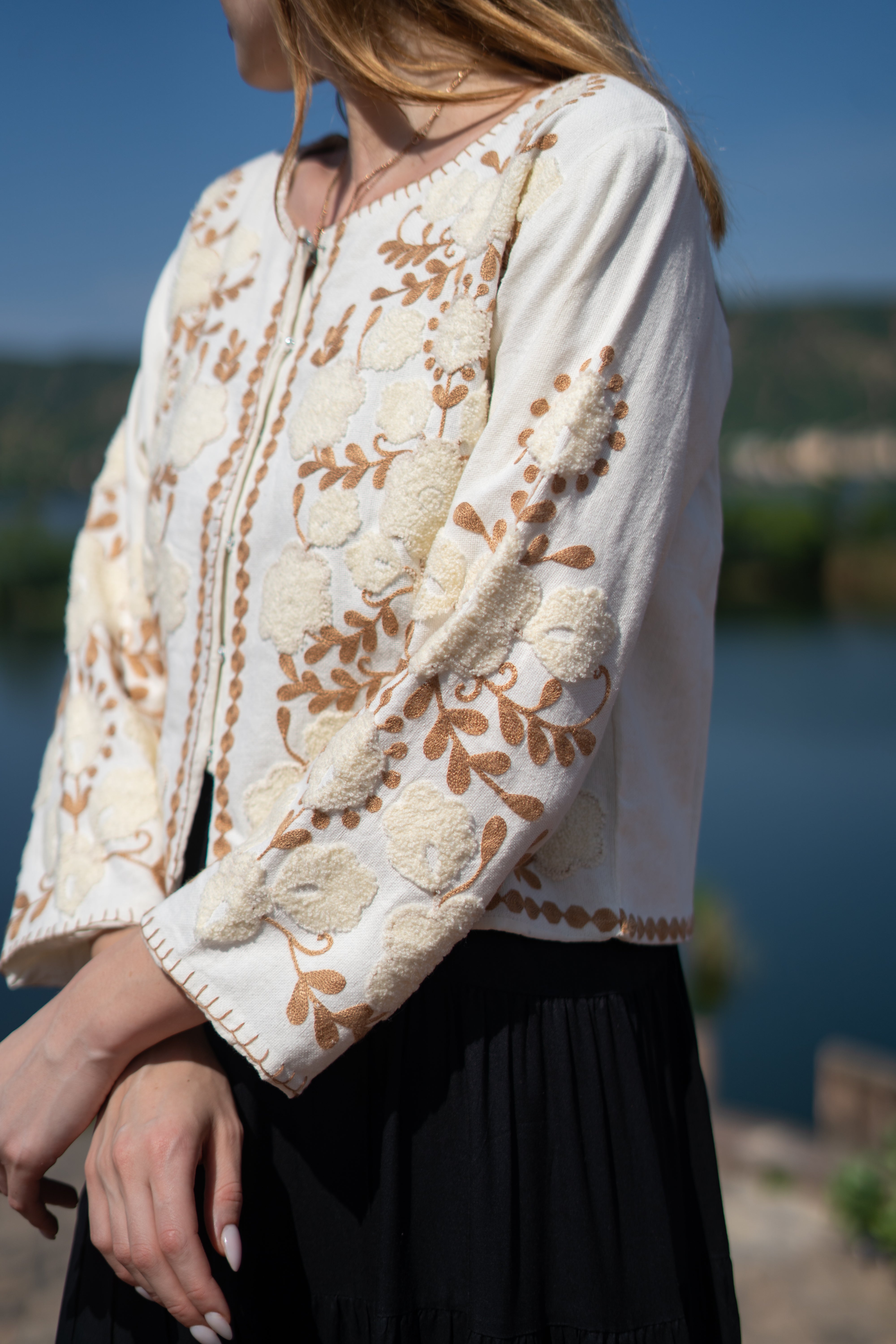 Boho Chic Handloom Embroidery Jacket