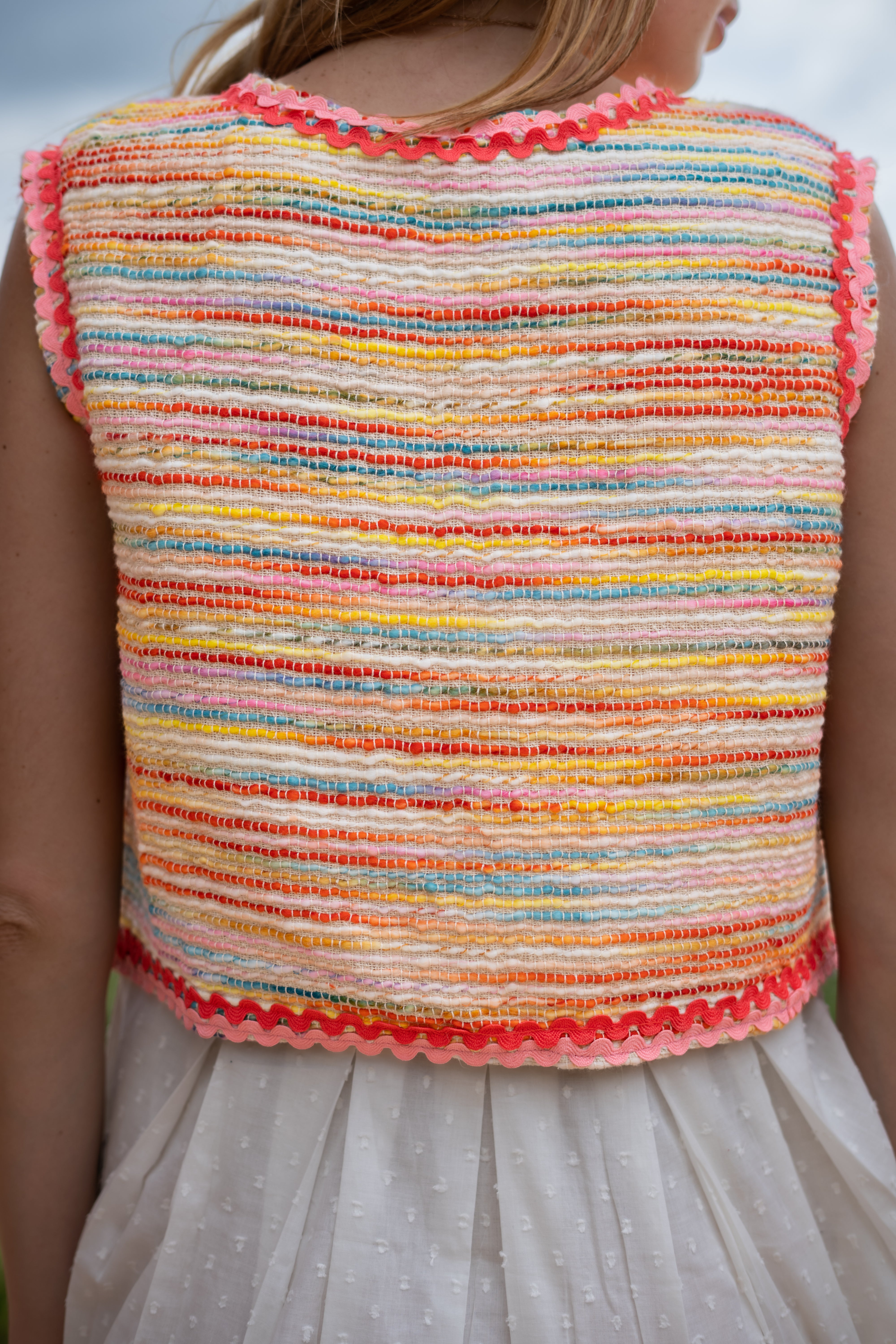 Cotton Horizontal Stripes Vest