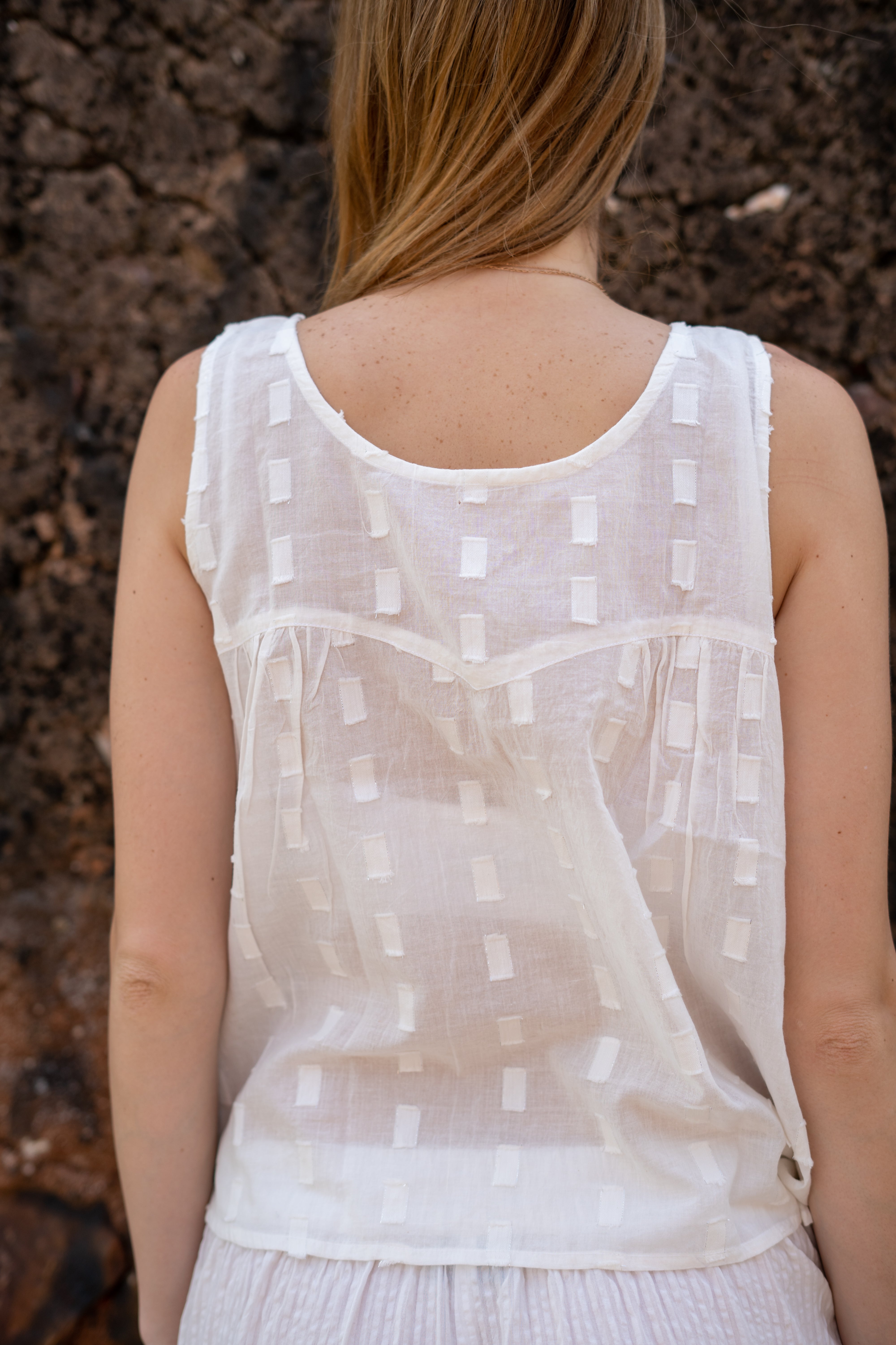 Stylish white embroidered Top