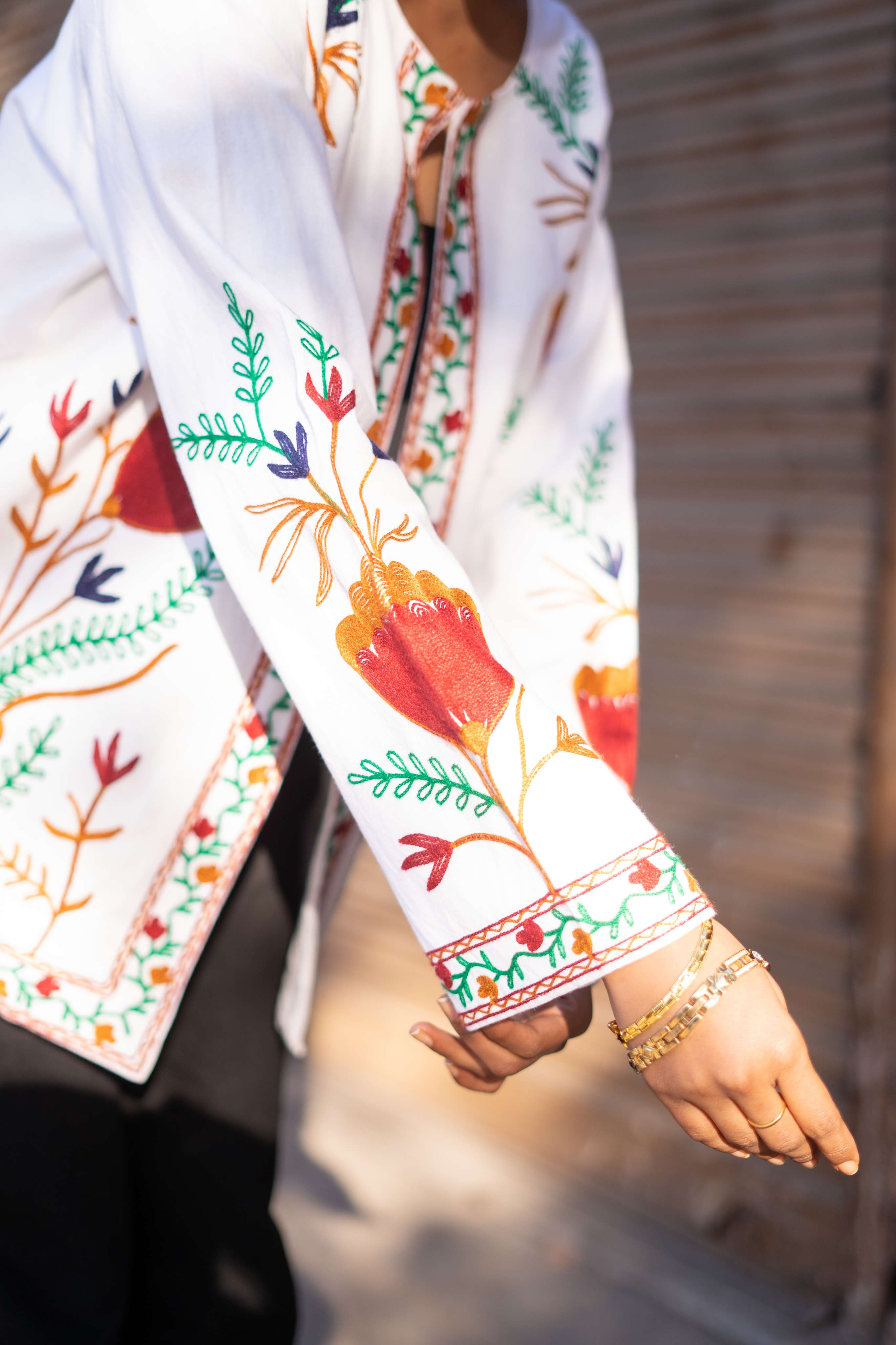 Elegant Flower Embroidery Jacket