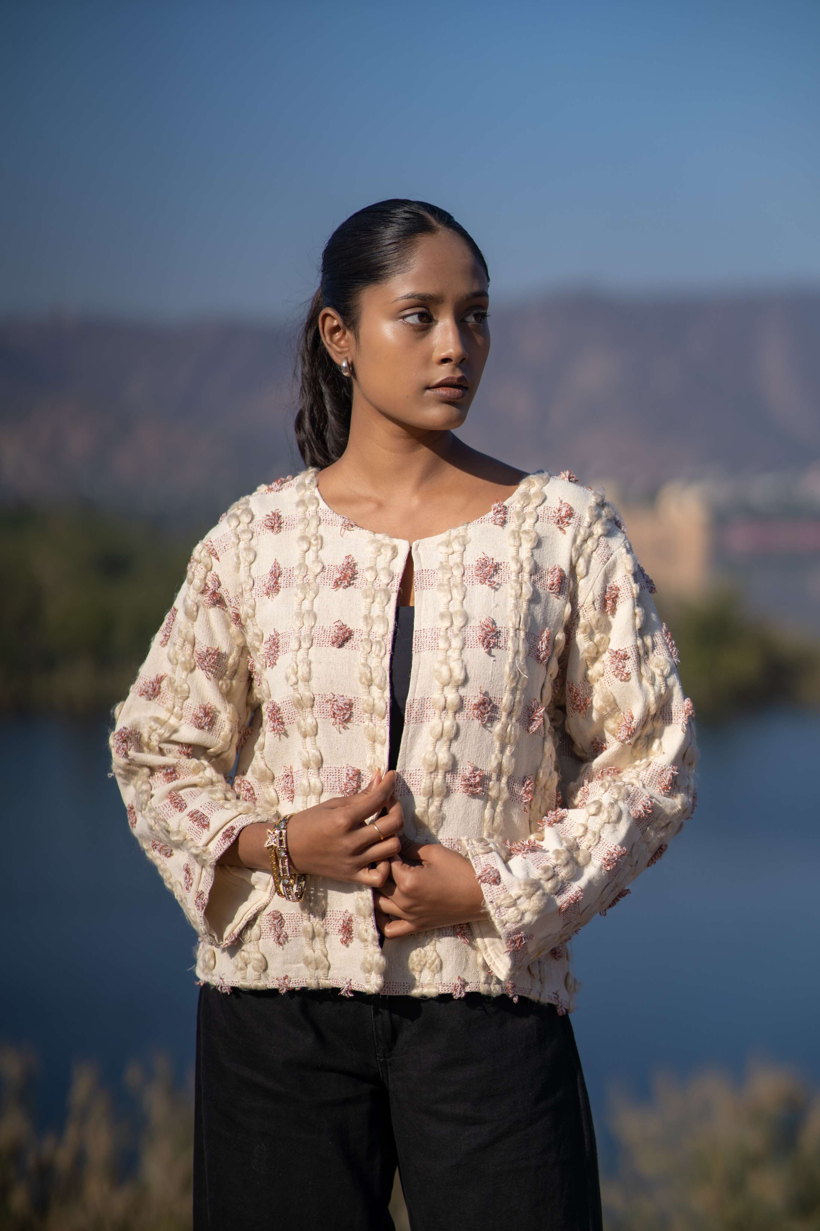 Elegant Flower Embroidery Jacket