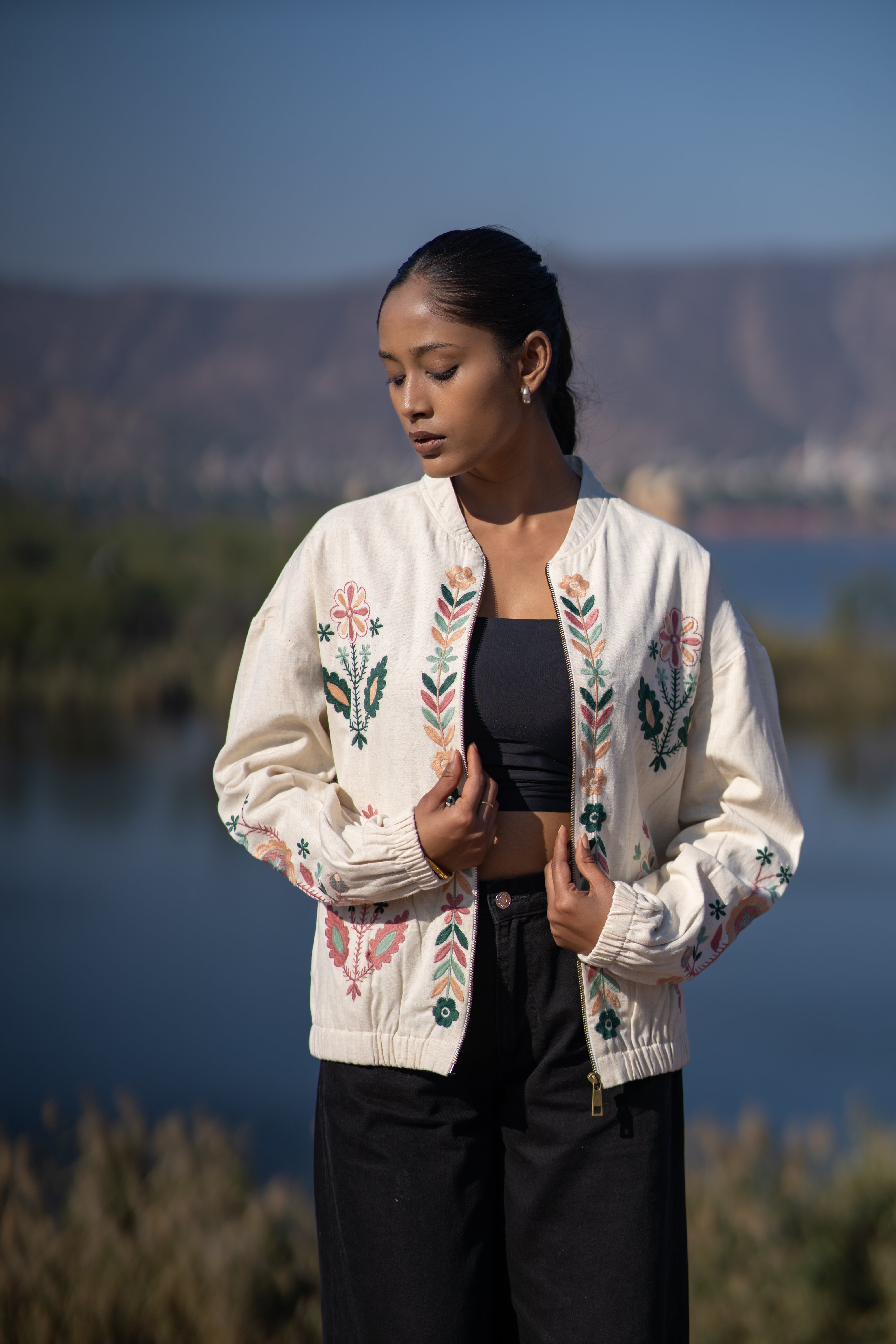 Boho Floral Handloom Jacket